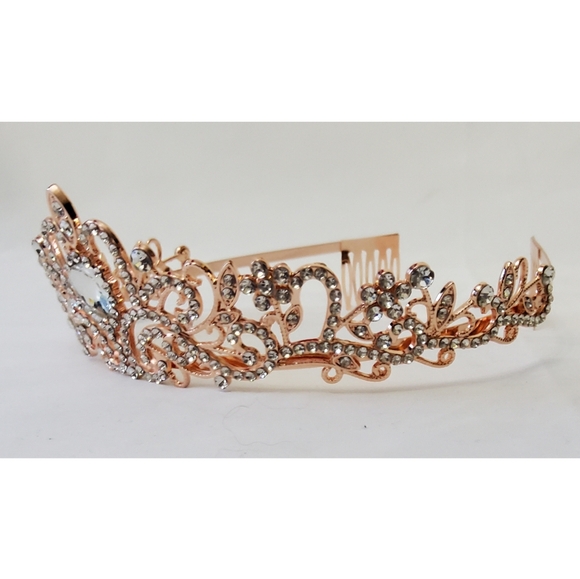 Women's Crystal Crown Tiara - Picture 10 of 16